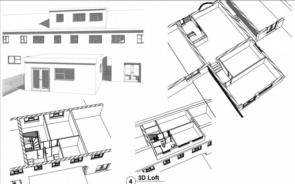 Rear extension combined with loft